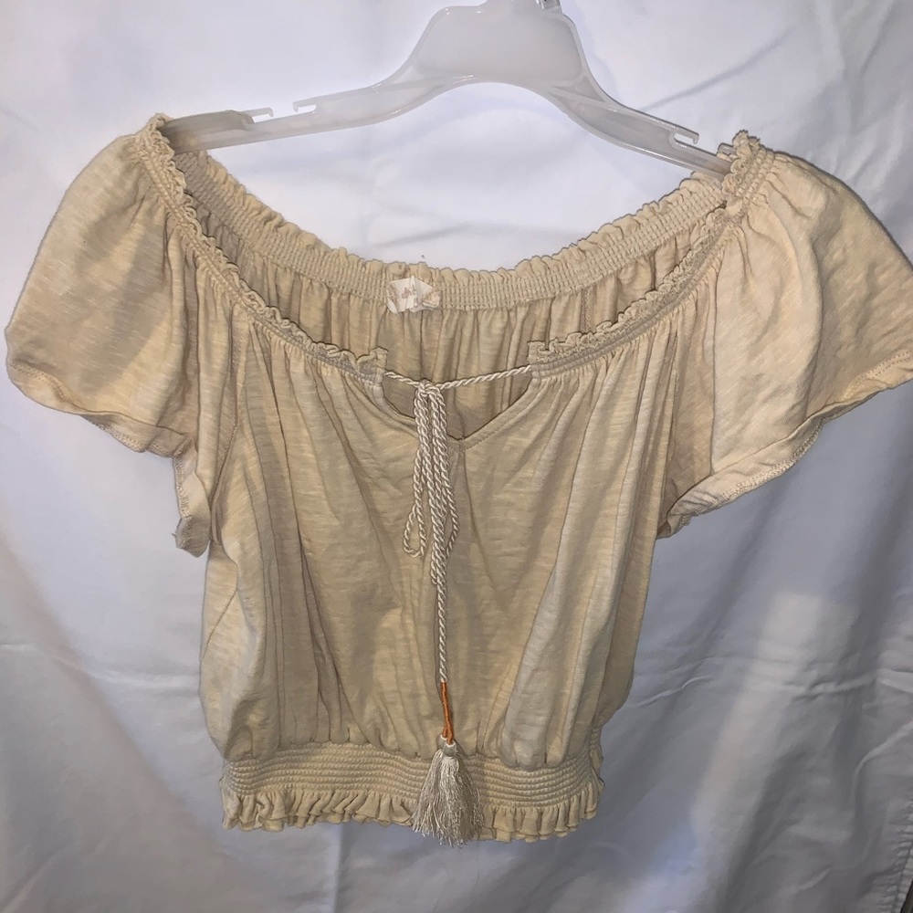 Altard state cropped off the shoulder top